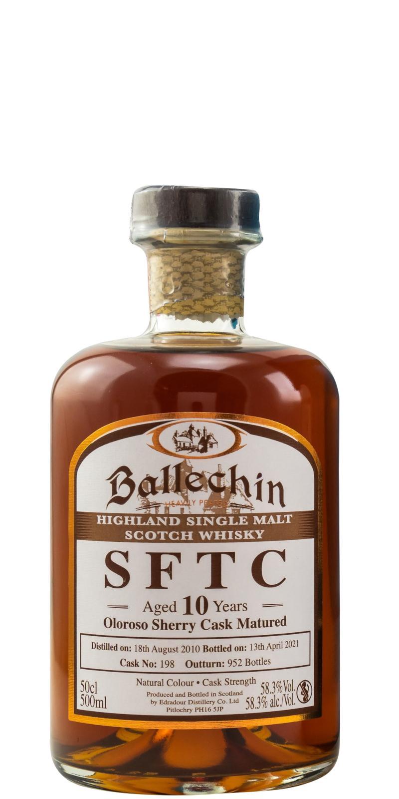 Ballechin 2010  SFTC - Oloroso Sherry Cask Matured