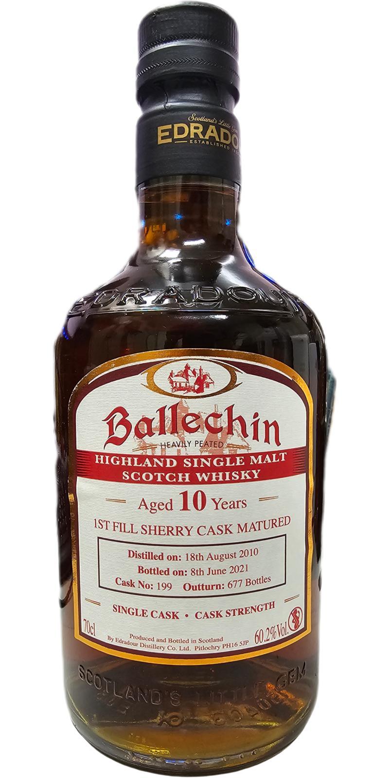 Ballechin 2010  1st Fill Sherry Cask Matured