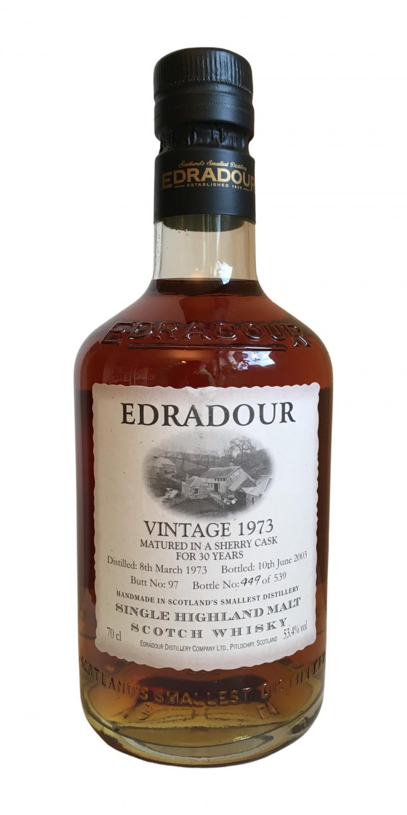 Edradour 1973 Vintage  Sherry Cask Matured
