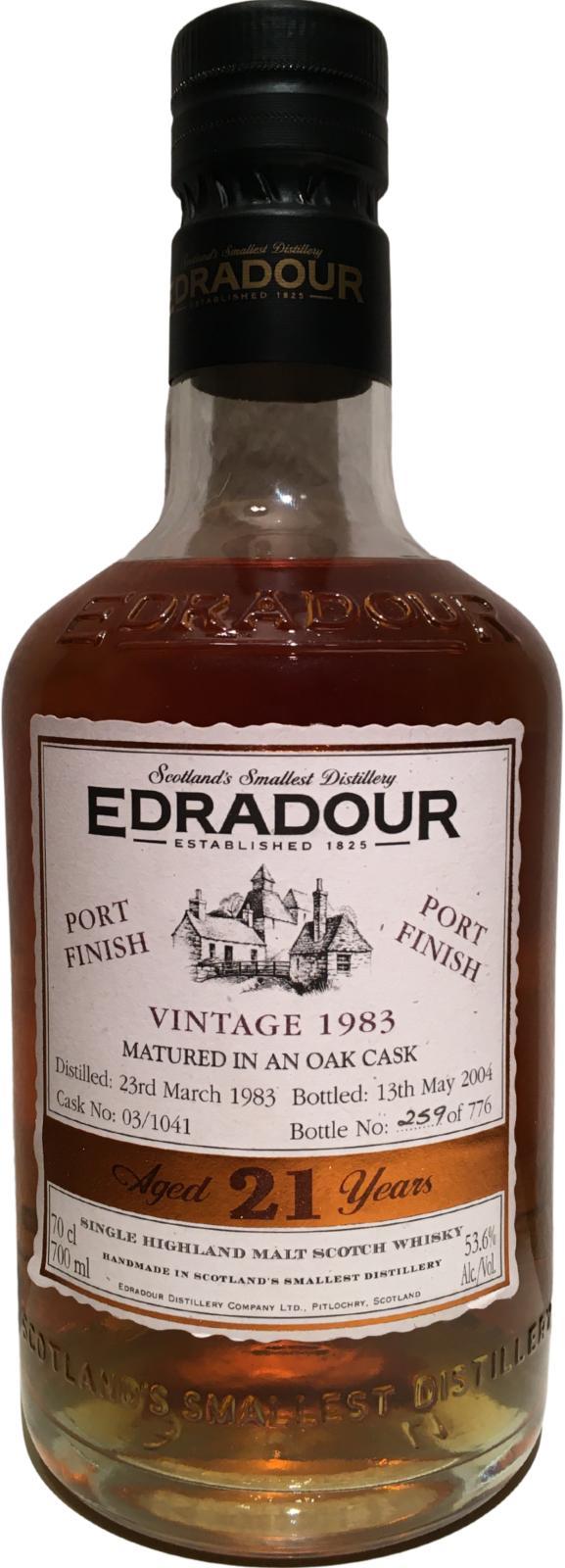 Edradour 1983 Vintage  Port Finish
