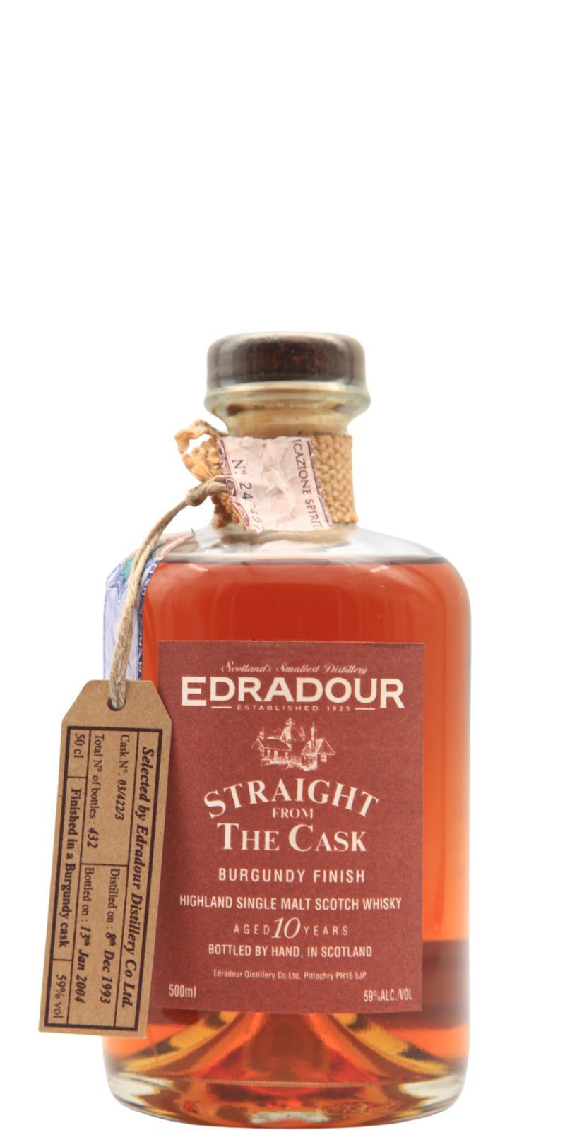 Edradour 1993   Straight From The Cask - Burgundy Finish