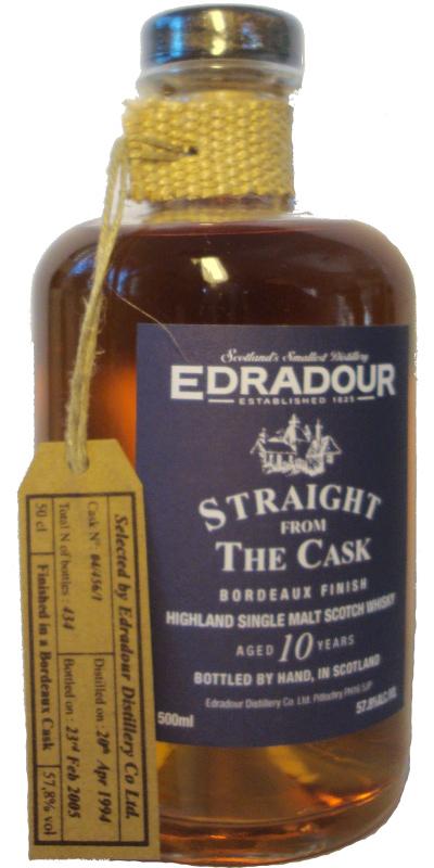 Edradour 1994   Straight From The Cask - Bordeaux Finish