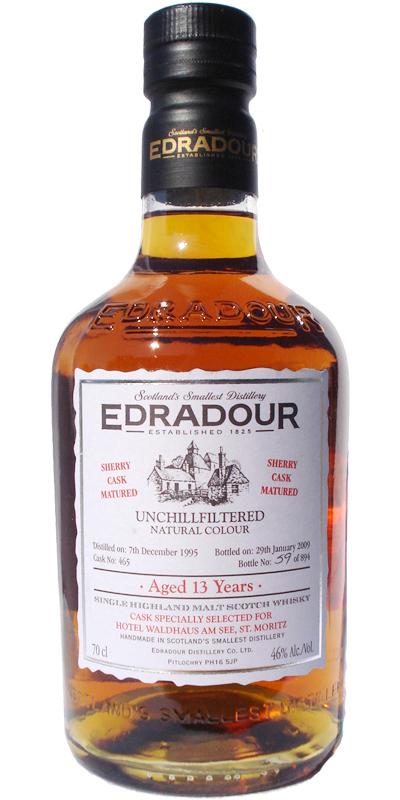 Edradour 1995  for Hotel Waldhaus am See