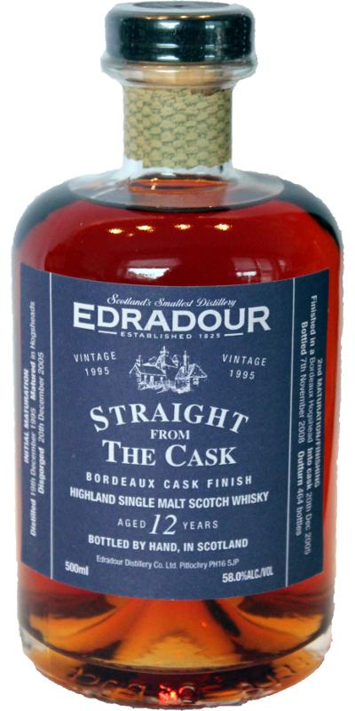 Edradour 1995  Straight From The Cask - Bordeaux Cask Finish