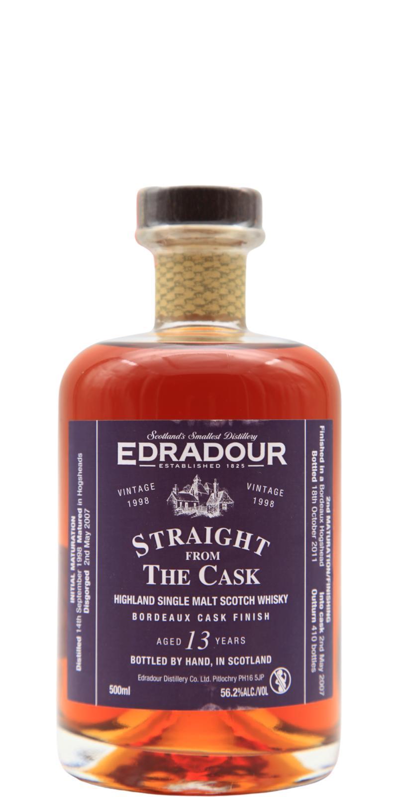 Edradour 1998  Straight From The Cask - Bordeaux Cask Finish
