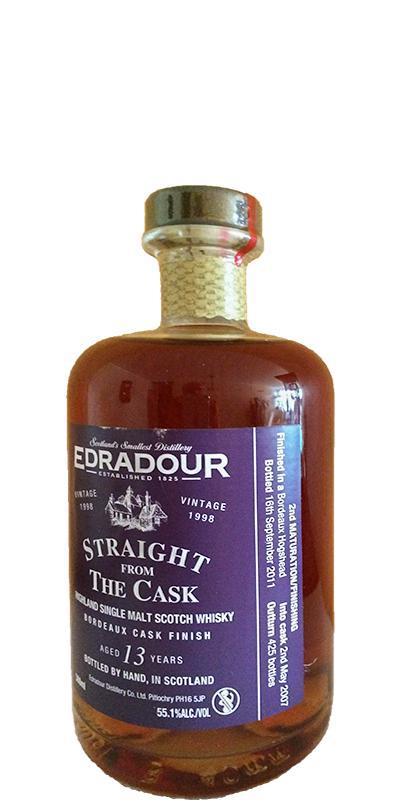 Edradour 1998  Straight From The Cask - Bordeaux Cask Finish