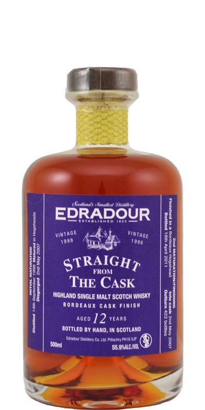 Edradour 1998  Straight From The Cask - Bordeaux Cask Finish