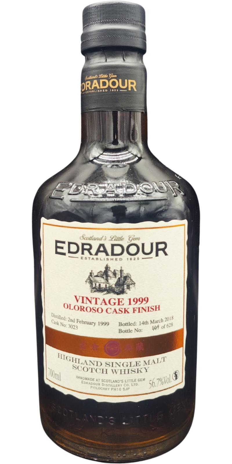 Edradour 1999  Vintage Oloroso Cask Finish