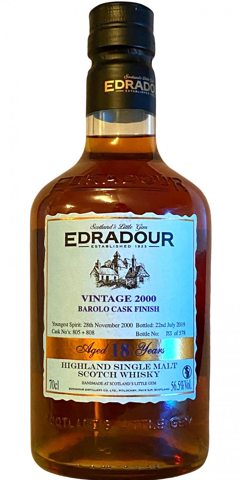 Edradour 2000  Barolo Cask Finish