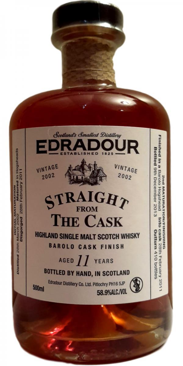 Edradour 2002  Straight From The Cask - Barolo Cask Finish