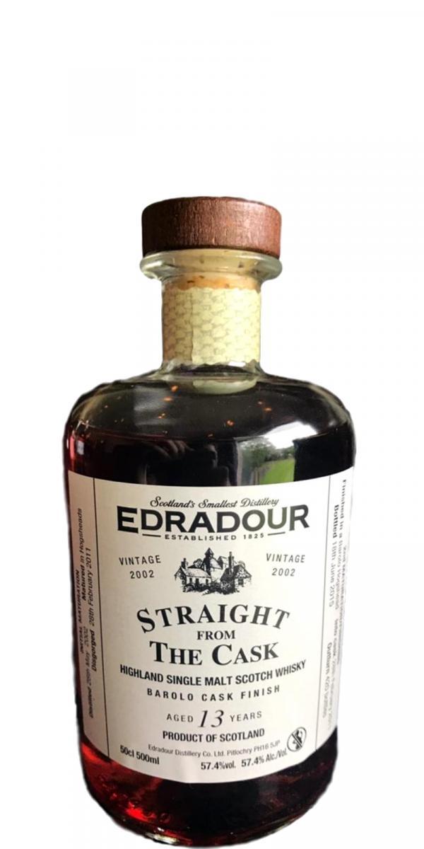 Edradour 2002  Straight From The Cask - Barolo Cask Finish