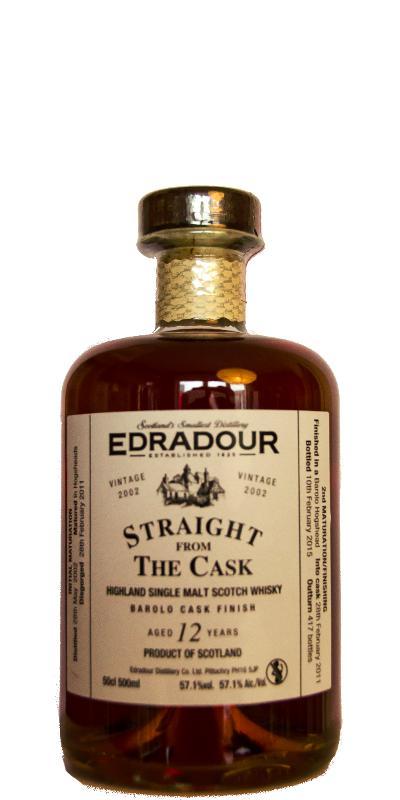 Edradour 2002  Straight From The Cask - Barolo Cask Finish