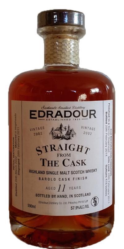 Edradour 2002  Straight From The Cask - Barolo Cask Finish