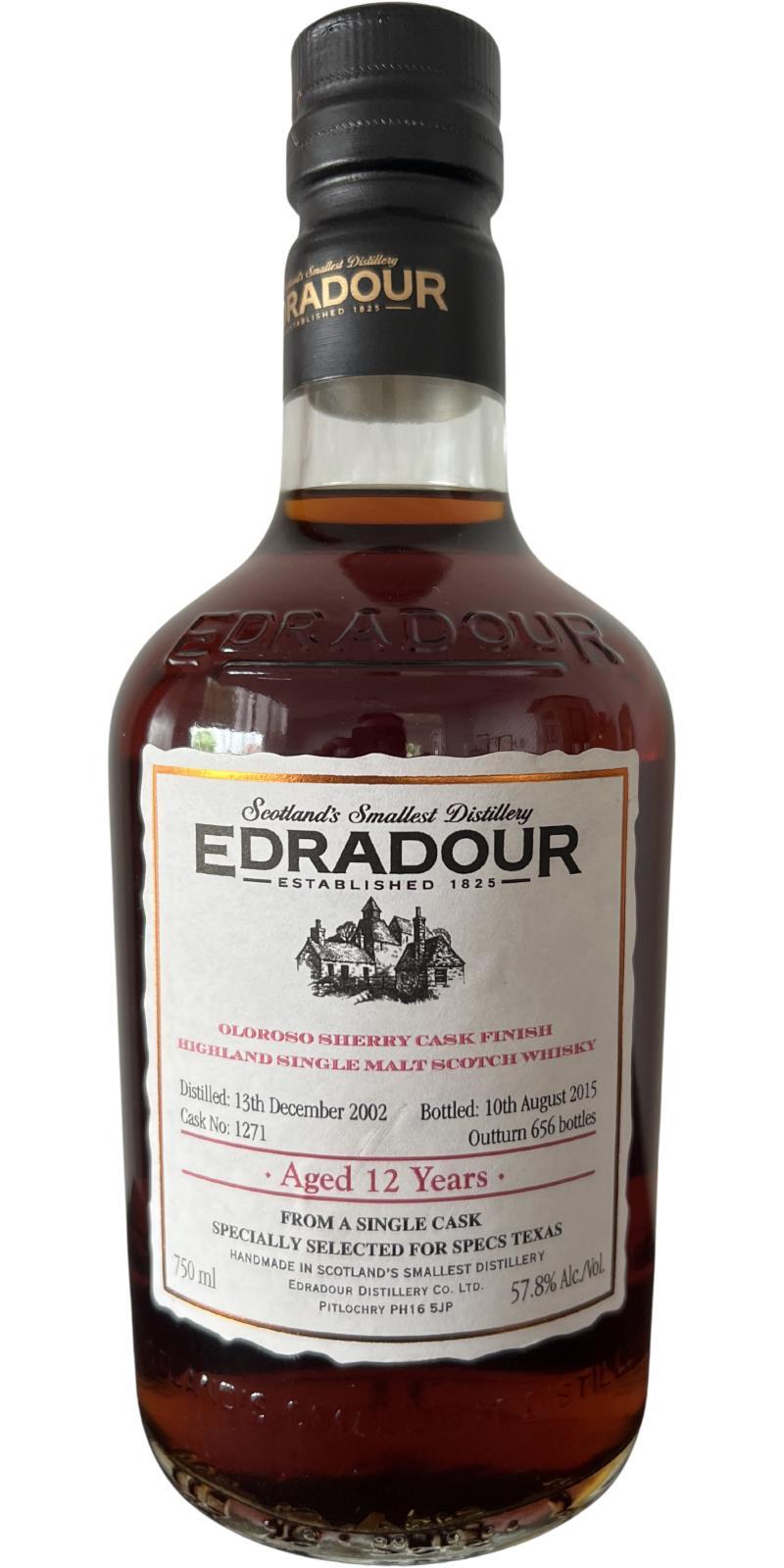 Edradour 2002  Oloroso Sherry Cask Finish
