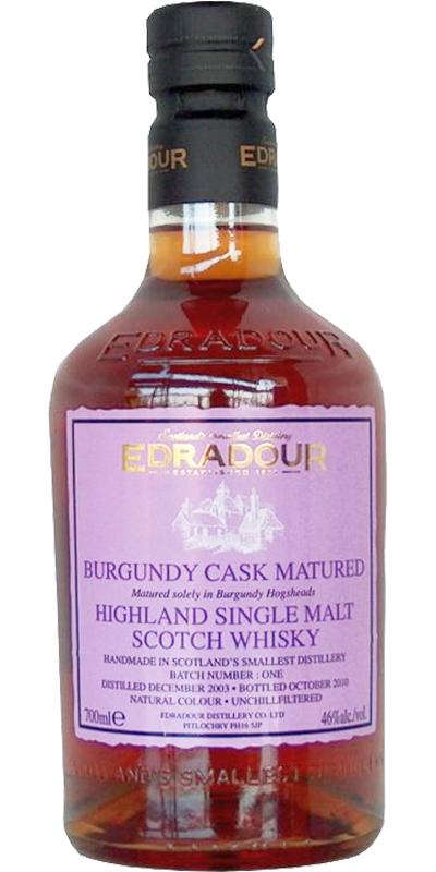 Edradour 2003  Burgundy Cask Matured Batch No. 1