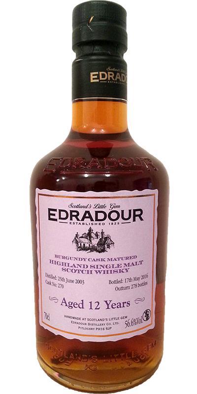 Edradour 2003  Burgundy Cask Matured