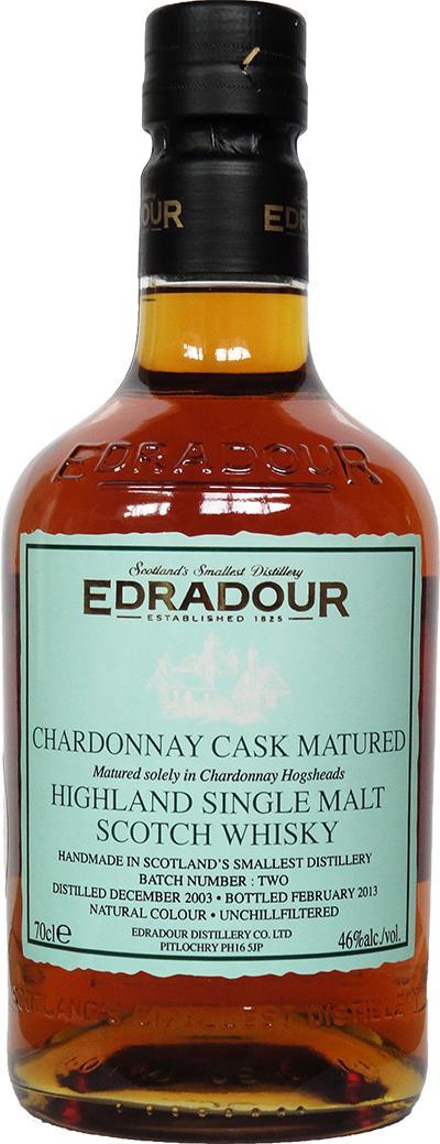 Edradour 2003 Chardonnay Cask  Batch No. 2