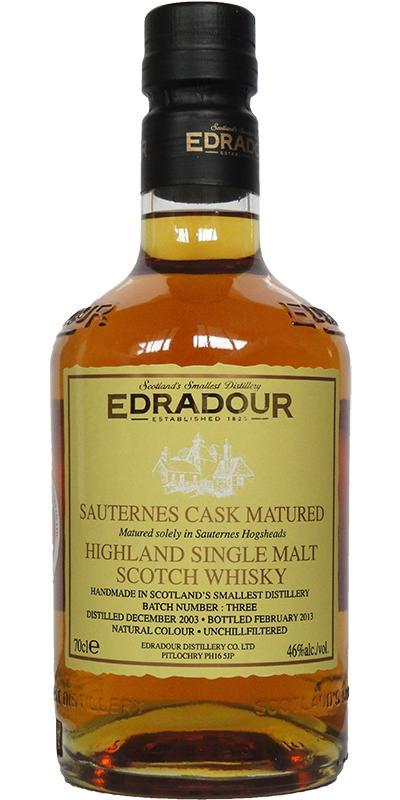 Edradour 2003 Sauternes Cask  Batch No. 3