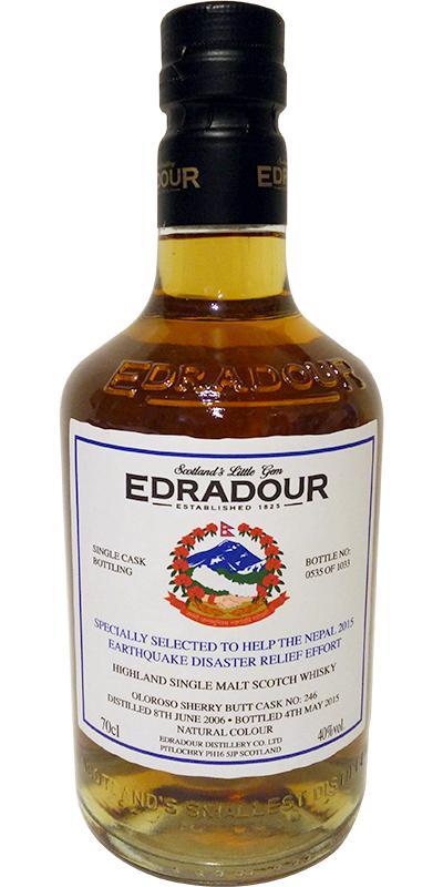Edradour 2006 Nepal Earthquake Relief  Single Cask Bottling