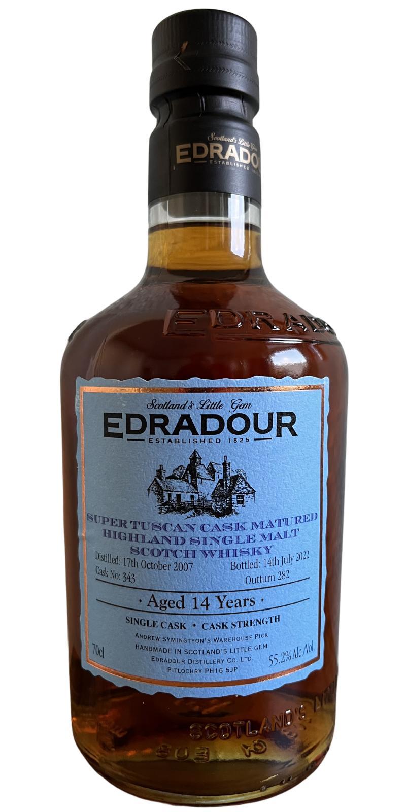 Edradour 2007  Super Tuscan Cask Matured