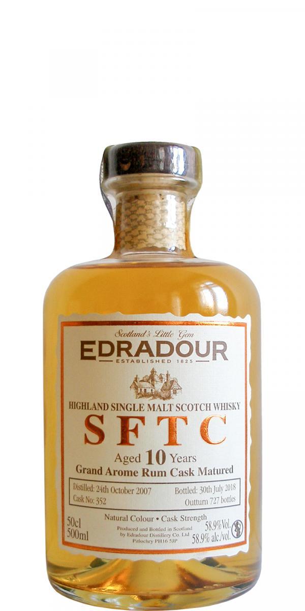 Edradour 2007  SFTC - Grand Arome Rum Cask Matured