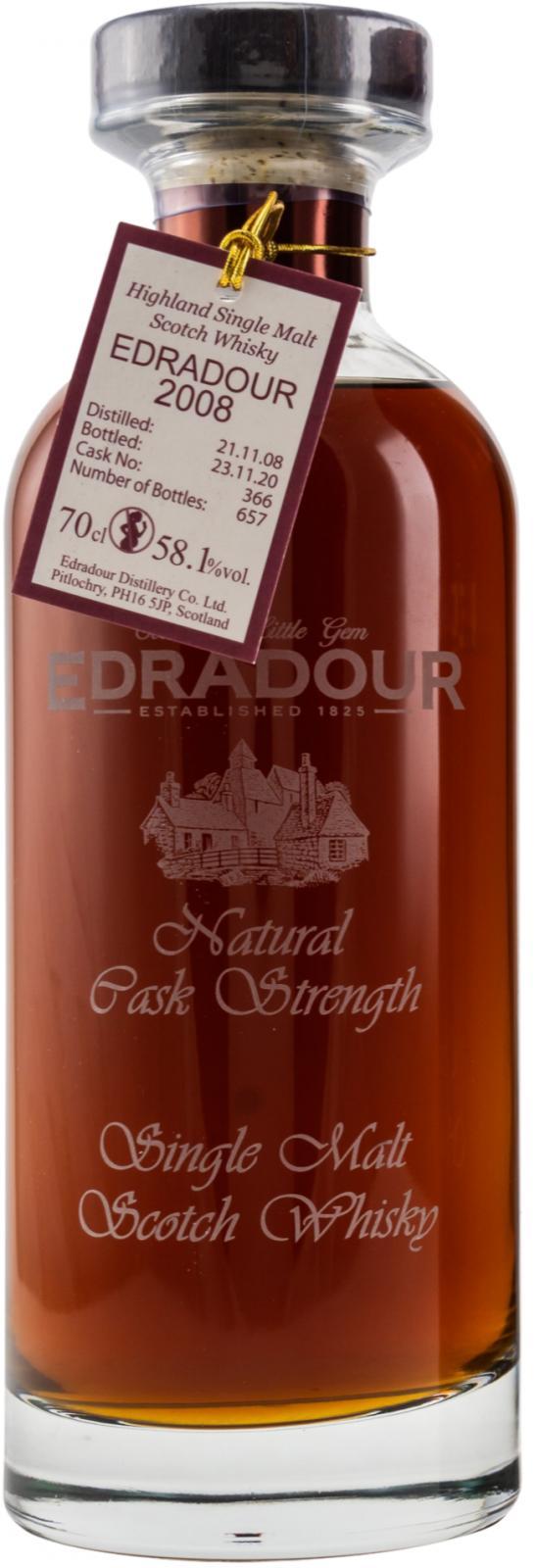 Edradour 2008  Natural Cask Strength