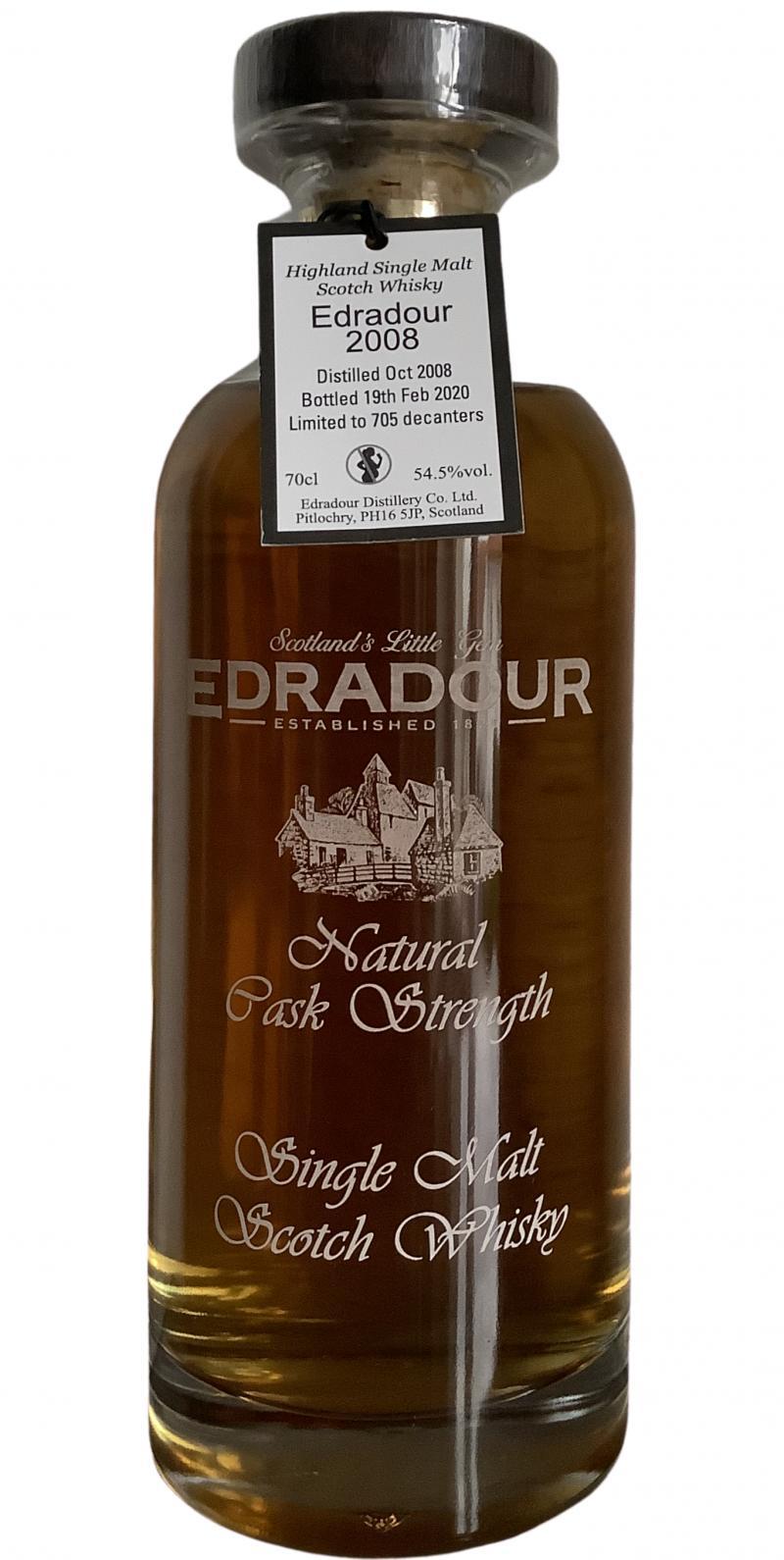 Edradour 2008  Natural Cask Strength