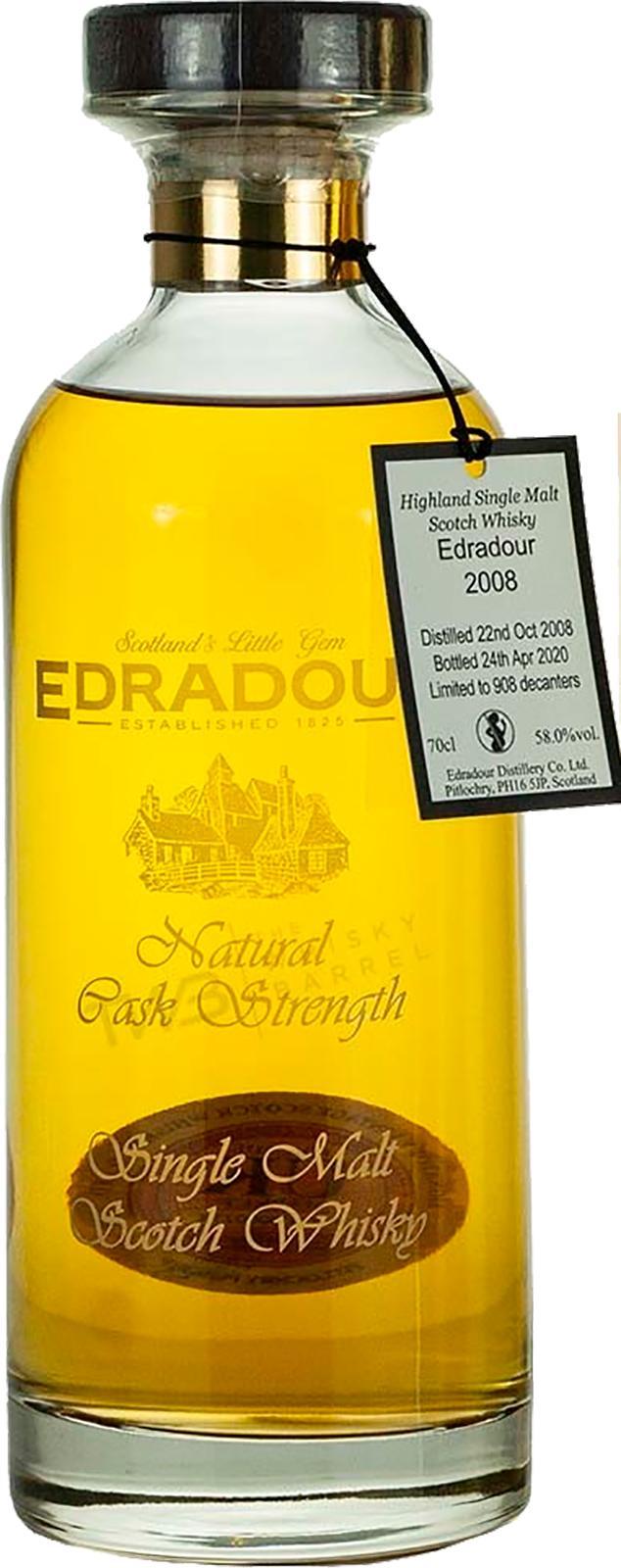 Edradour 2008  Natural Cask Strength