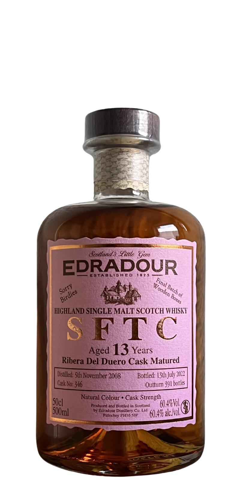 Edradour 2008  SFTC - Ribera Del Duero Cask Matured
