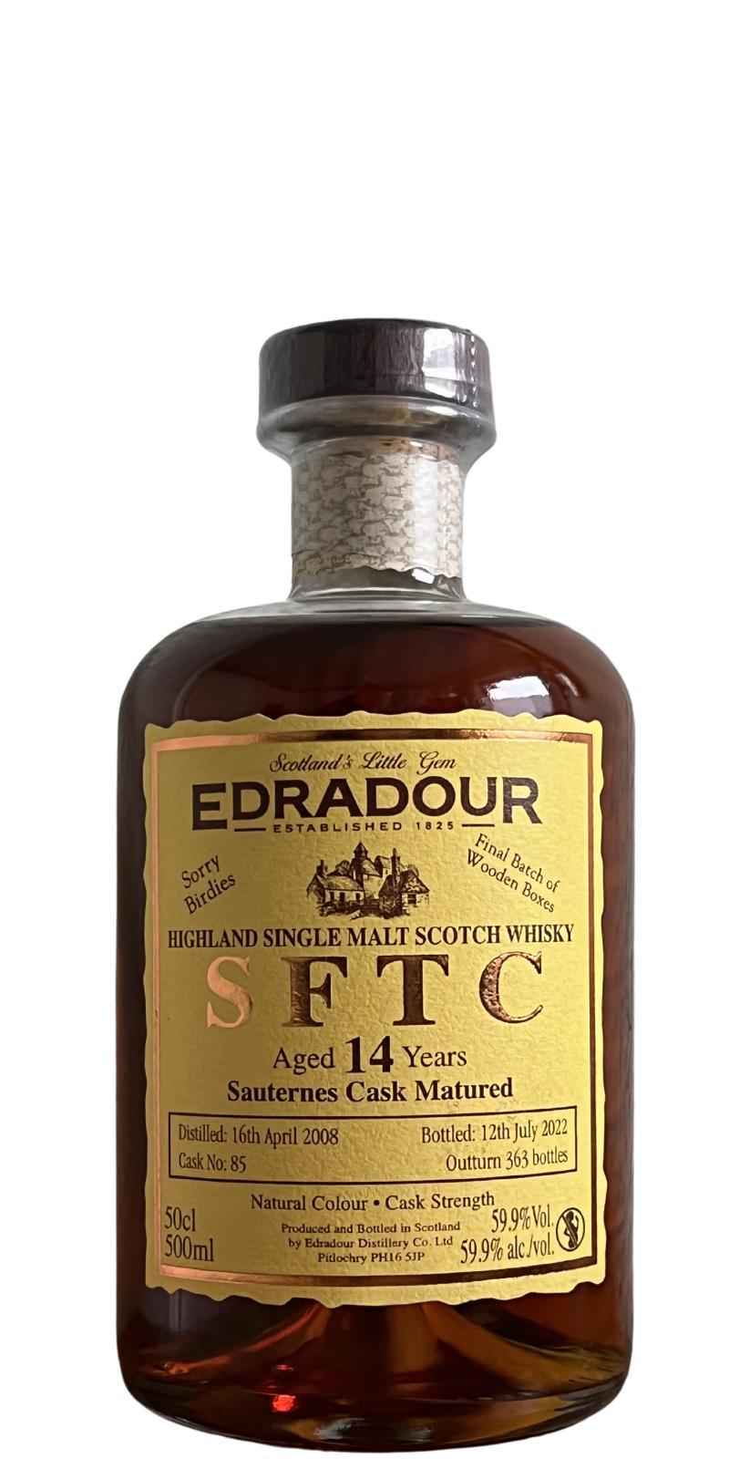 Edradour 2008  SFTC - Sauternes Cask Matured