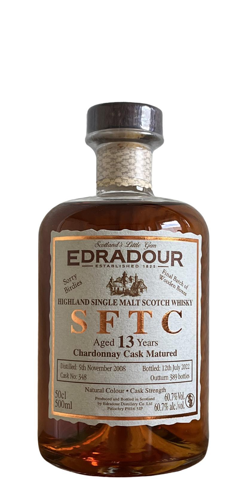 Edradour 2008  SFTC - Chardonnay Cask Matured
