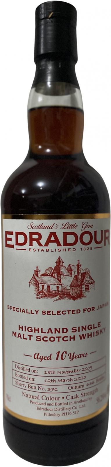 Edradour 2009  Specially Selected for Japan
