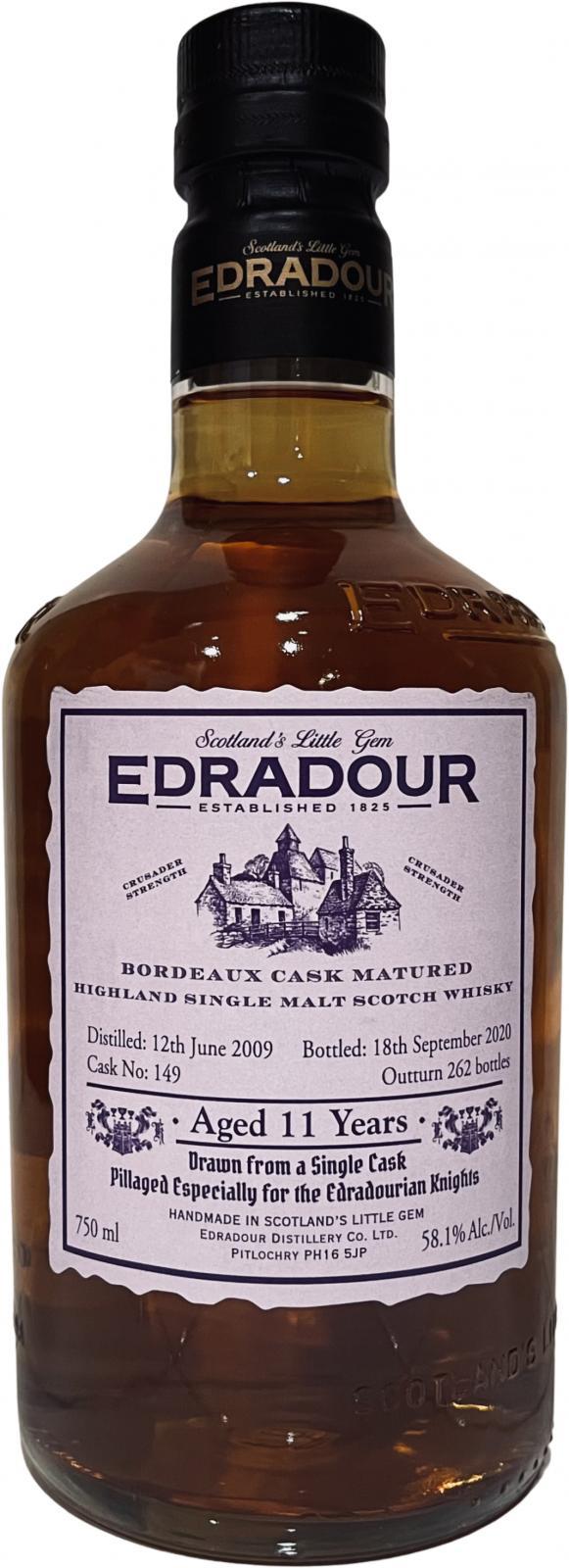 Edradour 2009  Bordeaux Cask Matured