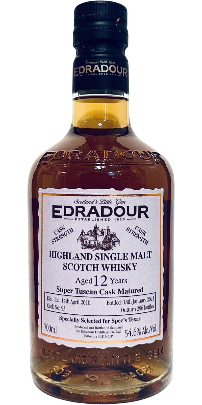 Edradour 2010  Super Tuscan Cask Matured