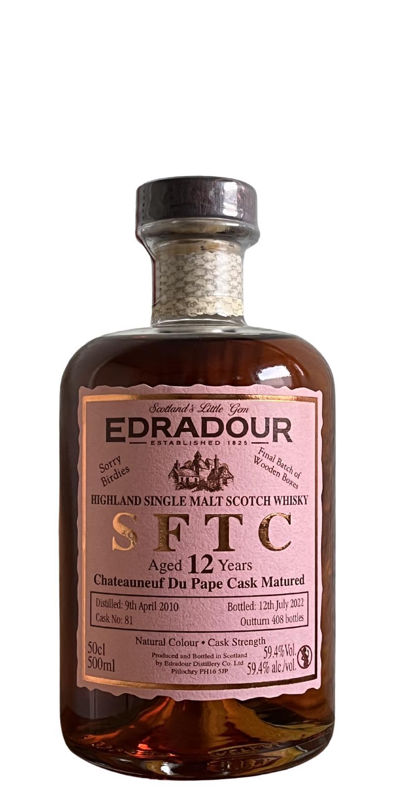 Edradour 2010  SFTC - Chateauneuf Du Pape Cask Matured
