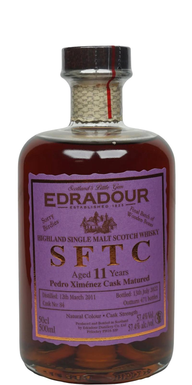 Edradour 2011  SFTC - Pedro Ximenez Cask Matured