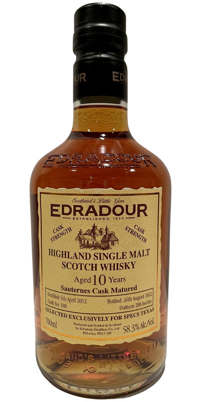 Edradour 2012  Sauternes Cask Matured