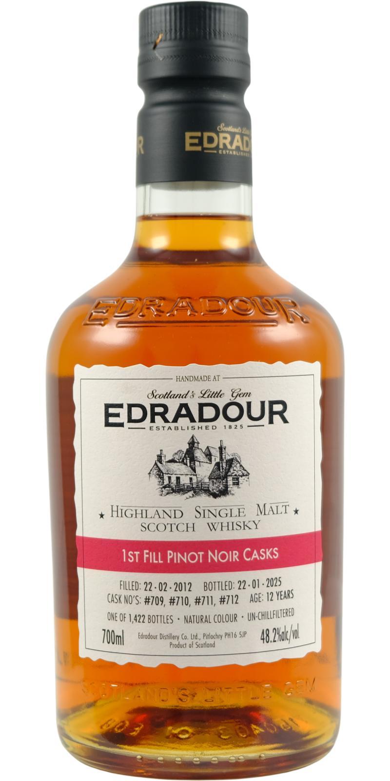 Edradour 2012  1st Fill Pinot Noir Casks