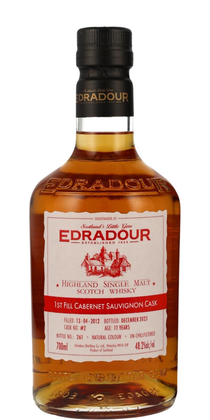 Edradour 2012  1st Fill Cabernet Sauvignon Cask
