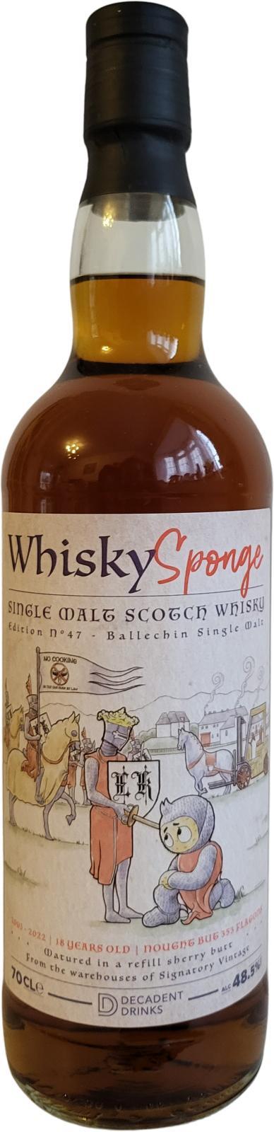 Ballechin 2003 DeDr  Whisky Sponge