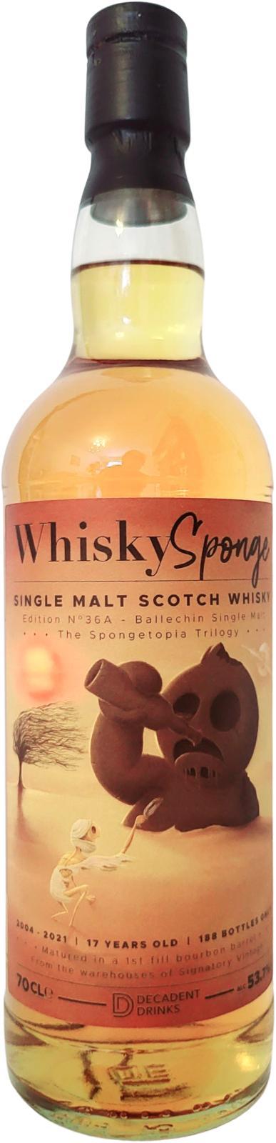 Ballechin 2004 DeDr  Whisky Sponge