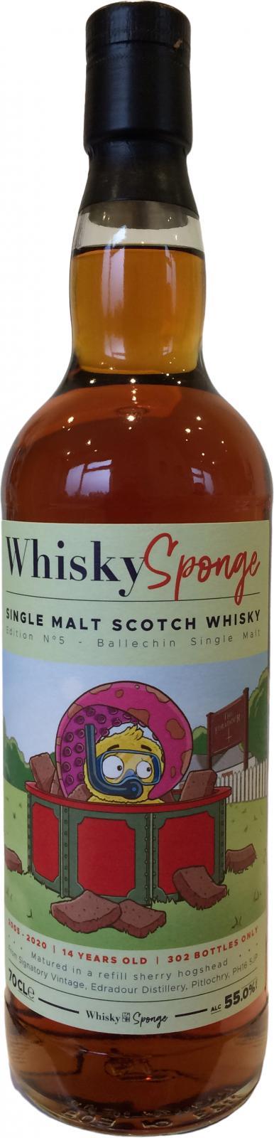 Ballechin 2005 DeDr  Whisky Sponge