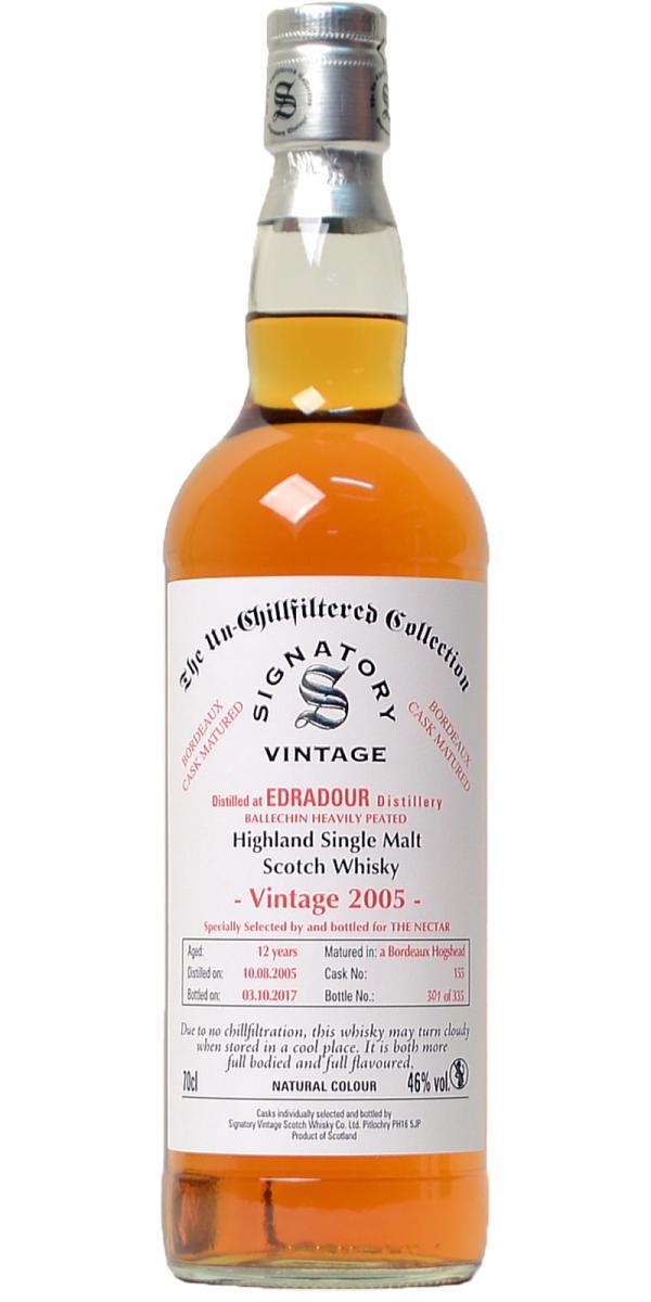 Ballechin 2005 SV  The Un-Chillfiltered Collection