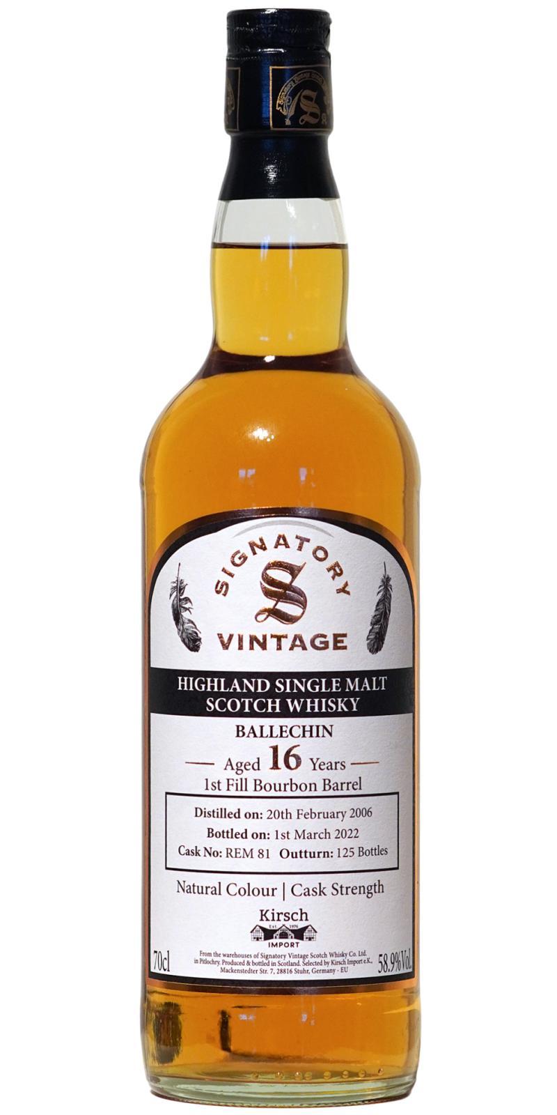 Ballechin 2006 SV  Natural Colour | Cask Strength