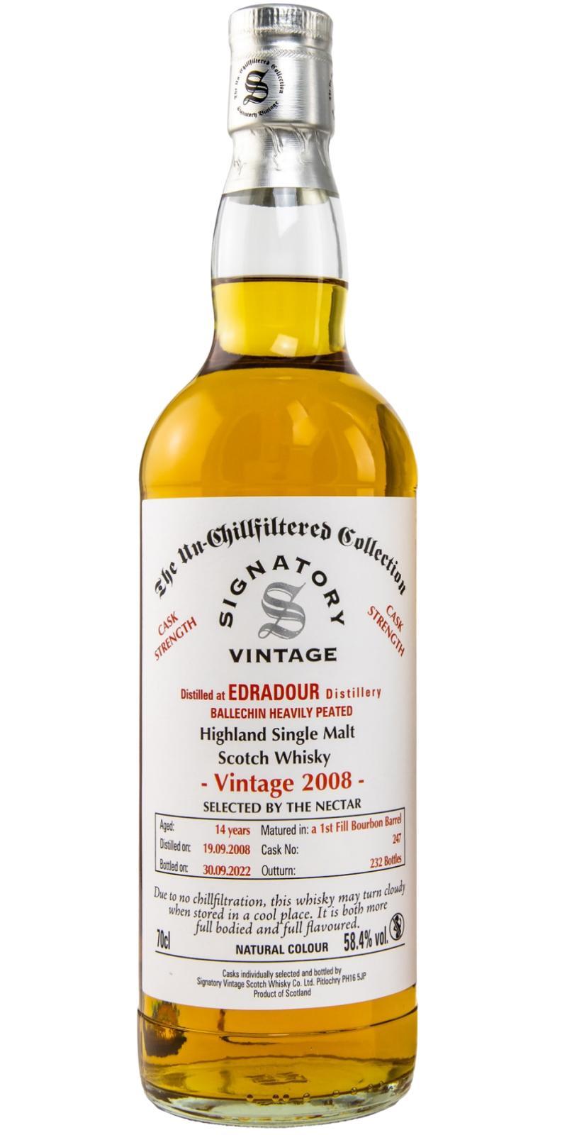 Ballechin 2008 SV  The Un-Chillfiltered Collection - Cask Strength