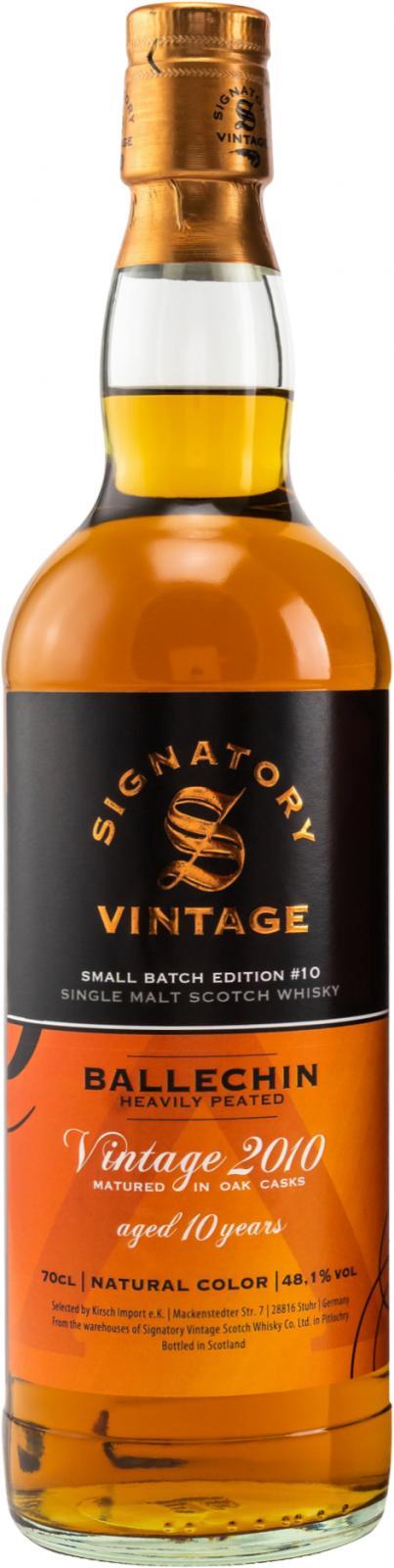 Ballechin 2010 SV  Small Batch Edition #10