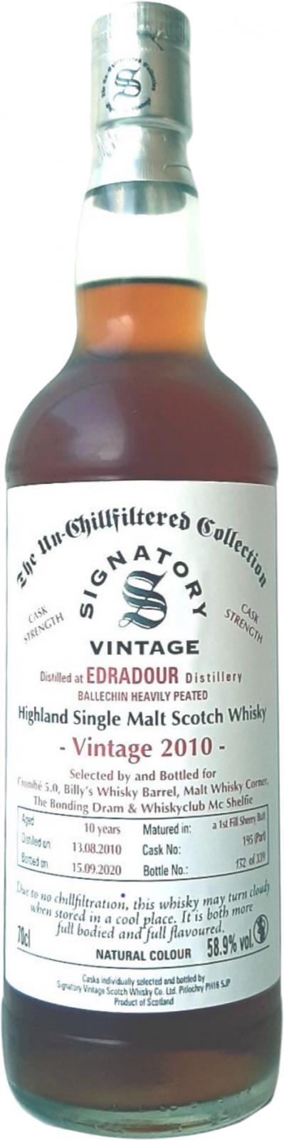 Ballechin 2010 SV  The Un-Chillfiltered Collection - Cask Strength