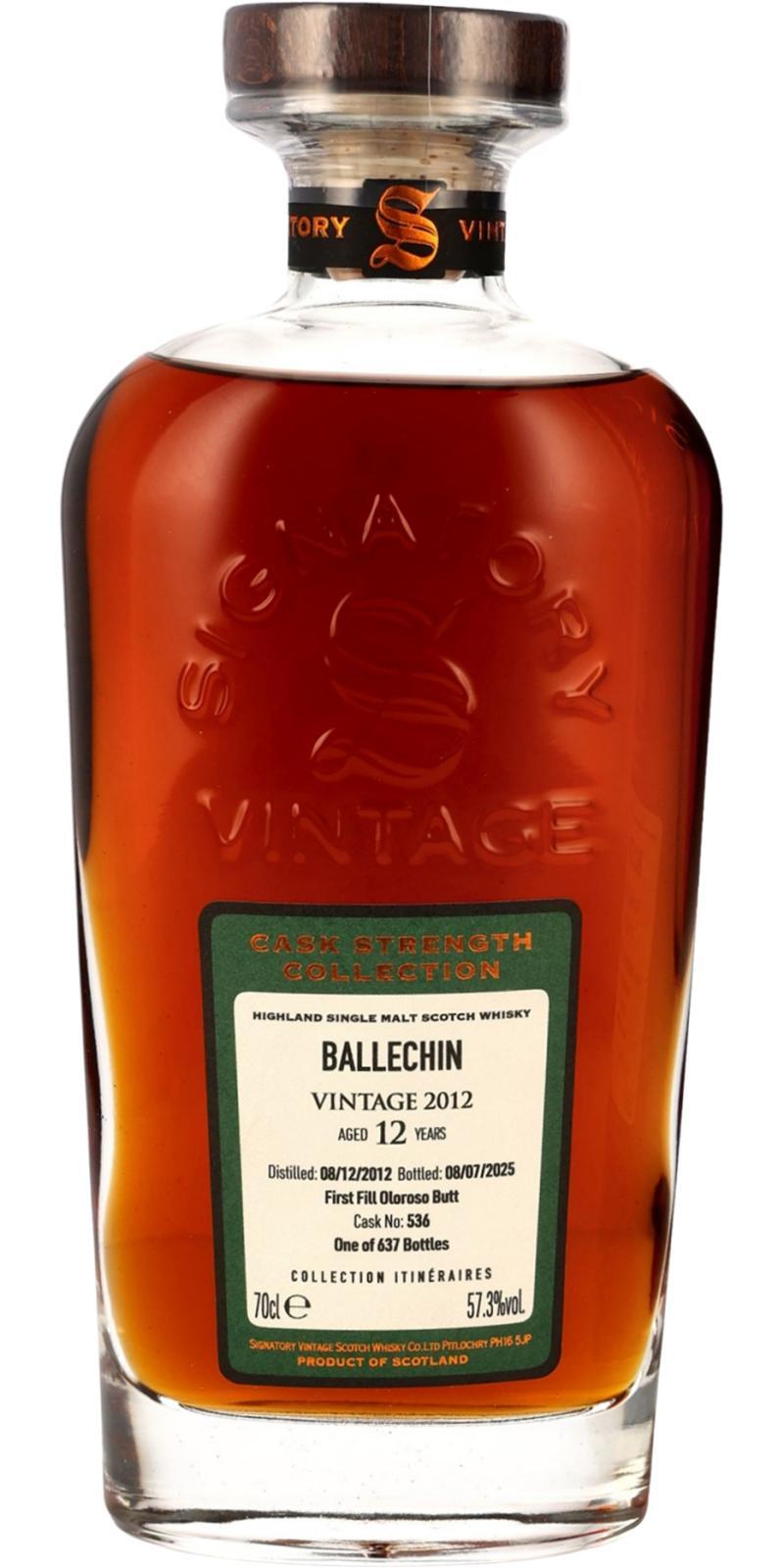 Ballechin 2012 SV  Cask Strength Collection