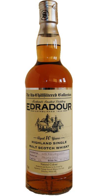 Edradour 2000 SV  The Un-Chillfiltered Collection