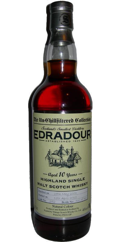 Edradour 2001 SV  The Un-Chillfiltered Collection